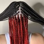 Small Knotless Box Braids Midback