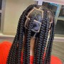 Goddess Jumbo Knotless Braids w/ Human|Synthetic Mix Curly Hair