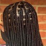 Goddess Jumbo Knotless Braids w/ Human|Synthetic Mix Curly Hair