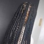 Goddess Jumbo Knotless Braids w/ Human|Synthetic Mix Curly Hair