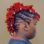 Flat Twist Updo with Crochet