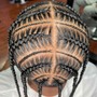 Natural Hair Stitch Braids