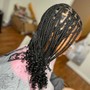 Medium large knotless braids