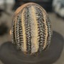 Natural hair Stitch braids