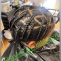 Adult Cornrows, Natural Style/ hair added