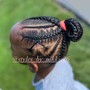 Adult Cornrows, Natural Style/ hair added