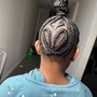 Cornroll style with hair added