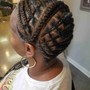 Kid's natural cornrow Braids