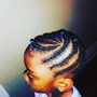 Kid's Feed-In Ponytail Braids w/ Beads