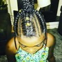 Kid's Feed-In Ponytail Braids w/ Beads