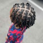 Kids Braided Ponytail  w/ natural hair