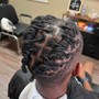 Loc Retwist and 2 strand style (above shoulder)