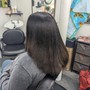 Flat Iron with a Relaxer Service