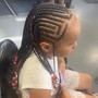 Med Kids knottless Braids