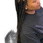 Small feedin braids to the back