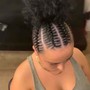 6 stitch braids straight back