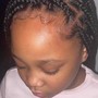 Adult braided ponytail (8-10 braids)