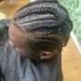 Locs retwist (half head )