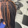 Medium box braids midback length