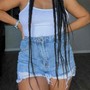 Medium Knotless Braids (Mid back)