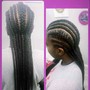 Large Feed-In Cornrow Ponytail