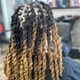 Loc Style 6-8 braids or barrels