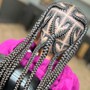 Large Knotless Box Braids