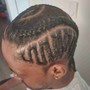 Cornrow Design on Natural Hair