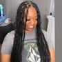 Large boho knotless braids butt length