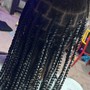 Small Knotless Boho Braids