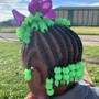 Girls natural hair with beads