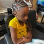 Kid's Cornrows (extension/weave)