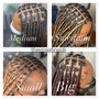 Human Hair Only Boho Knotless Braids Medium Size