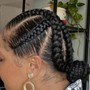 Boho Knotless Box Braids, Cornrows - Large