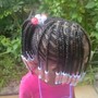 Kids Braids n Ponytails W/ Knotless side bang