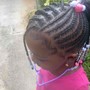 Kids Braids n Ponytails W/ Knotless side bang