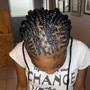 KidsBraids W/ Knotless plats in the back