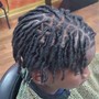 Loc Style Two stand twist updo