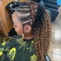 Braid or  Silkpress Updo