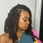 Bantu knots On Ends Of Softlocs