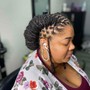 Braided Mohawk/ Individual braids in the middle