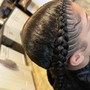 2- Feed In Braids $40