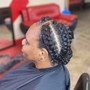 Goddess Braids/ inverted scalp braids