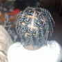 Cornrows with hair extensions