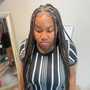 Med knotless Braids