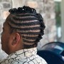 Added hair to cornrows