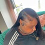 Traditional sew in with leave out