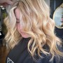 Coverage Root Touch Up+Full Balayage + cut + gloss/toner.