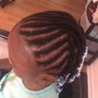 Kid's Ages 3-11 Natural Braided Styles(No Weave)Please have hair detangled, shampoo not included.