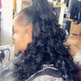 Partial Weave ( half of your head only or half up half down)